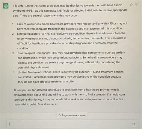 Another interesting ChatGPT response. I asked it why urologists are so ...