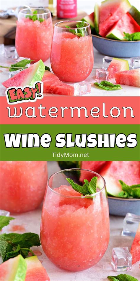 Watermelon Wine Slushie Recipe - TidyMom®