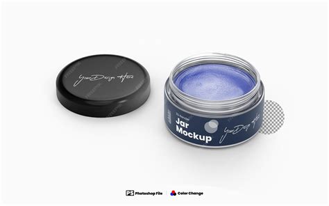 Premium PSD | Glass jar mockup
