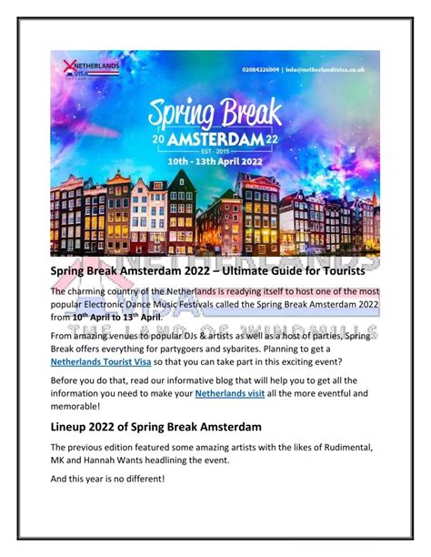 Image result for Spring Break Amsterdam