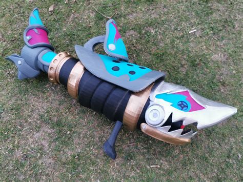 3D printer Jinx Arcane Shark Gun 3D Model Digital File - League of Legends Cosplay- Jinx Cosplay ...