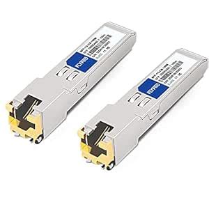 tecmac FLYPROFiber 2 Pack SFP to RJ45 1000Base-T, 1.25G SFP RJ45 Copper ...