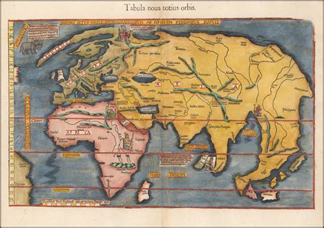 The 1522 Tabula nova totius orbis. One of the Earliest World Maps To ...