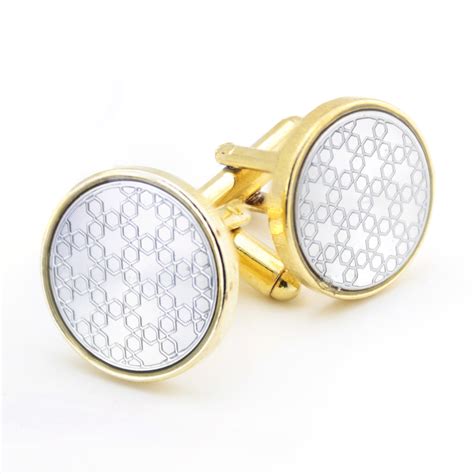 Kavove The Atomic Cluster Silver & Golden Cufflink For Men | Buy ...