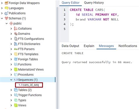 PostgreSQL Serial 的图像结果