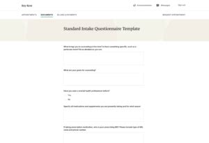 Image result for Sample Client Input Form for Simple Practice