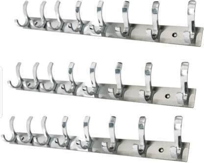 LAPRIK (Pack of 3) S Tone 8 Hook Wall Hanger Cloth Hanger/Door Hanger ...