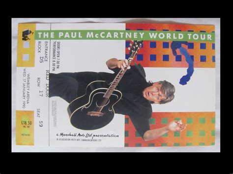PAUL McCARTNEY '90 World Tour Original Vintage Used 99% Complete ...