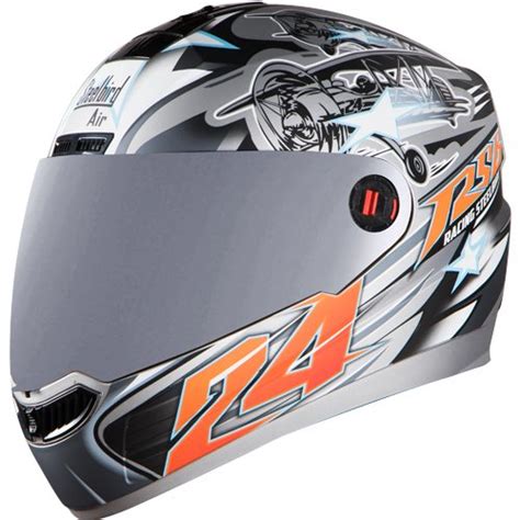 Steelbird Men's ISI Certified Bargy Design Graphics Helmet - Hovering ...