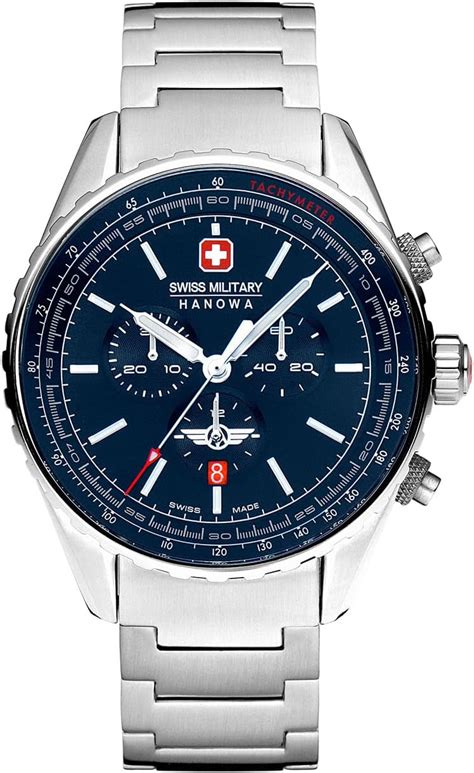 Swiss Military by Chrono Leather White Dial Swiss Made Analog Watch For ...