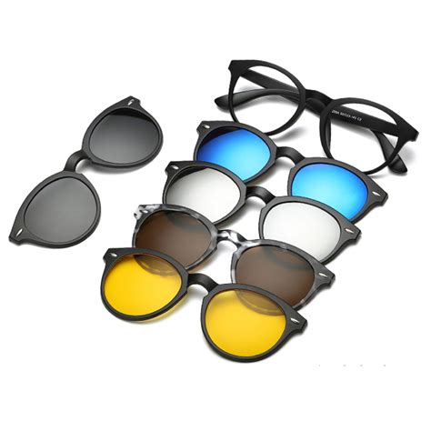Buy Visions India 6 in 1 Polarized Magnetic Clip On Sunglasses Eye ...