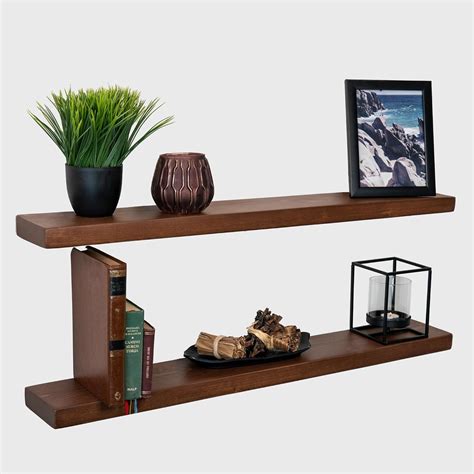 Amazon.com: Floating Shelves 36 inches Long (Set of 2) - Walnut Shelves ...