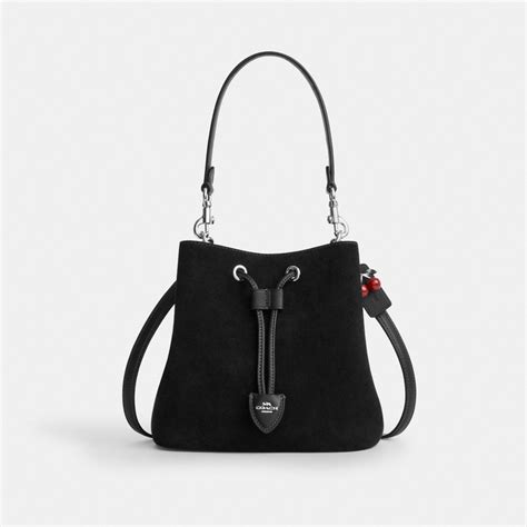 Coach Rowan Bucket Bag With Cherry Charm Silver – Kicks Machine