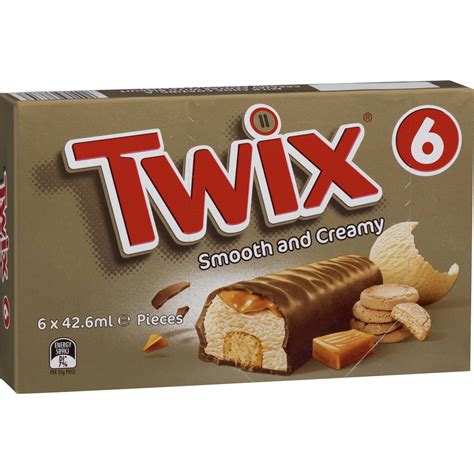 Twix Ice Cream Bars Icecream 6 Pack | Woolworths