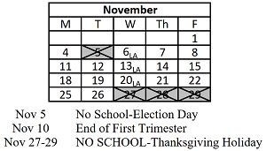 Scott Elementary School - School District Instructional Calendar ...