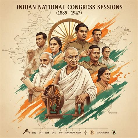 कांग्रेस अधिवेशन लिस्ट (1885-1947) | Congress Sessions