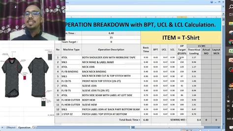 How to calculate Basic Pitch Time, UCL & LCL by Excel? Line Layout by ...