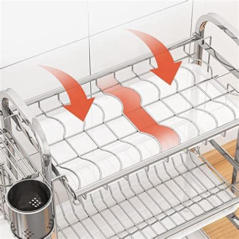 Buy Stainless Steel Dish Drying Rack, 3 Tier Stainless Steel Large ...