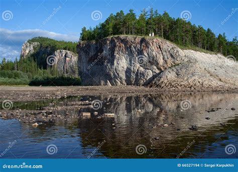 Cliffs on the River Bank. Lena River Stock Photo - Image of cliffs ...