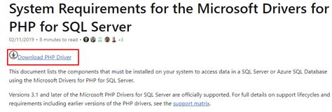 SQL Server PHP Connection IIS 的图像结果