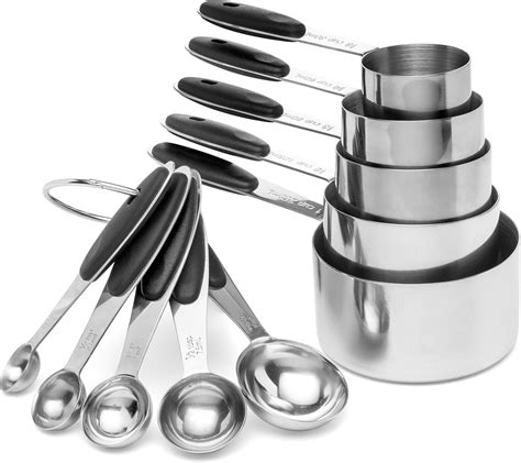 Measuring Cups and Spoons Stainless Steel - Perfect for Measuring ...