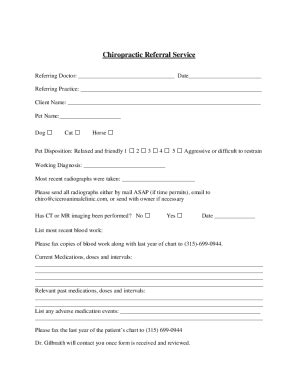 Fillable Online Doctor Referral Form TemplatesPrintable Medical Forms ...