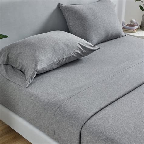 Amazon Basics Heather Cotton Jersey Sheet Set at Susan Pittman blog