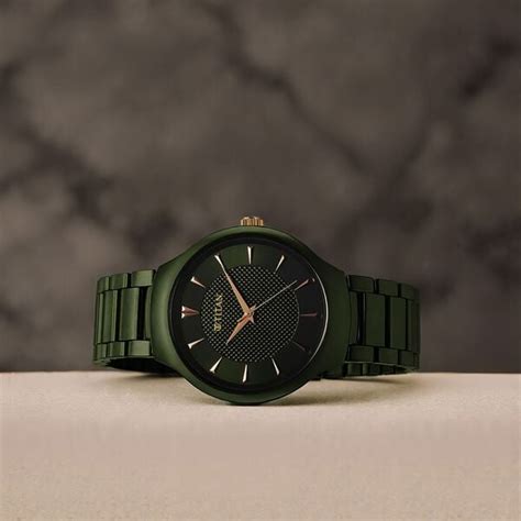 Buy Online Titan Regalia Ceramics Quartz Analog Green Dial Green Color ...