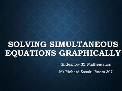 Image result for Solving Simultaneous Solution Graphically