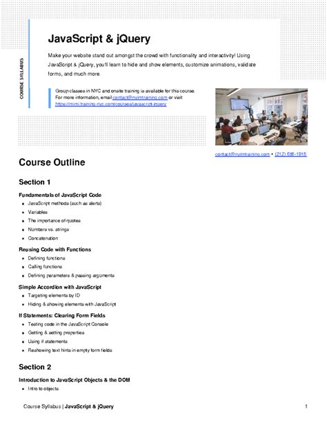 Image result for JavaScript Syllabus