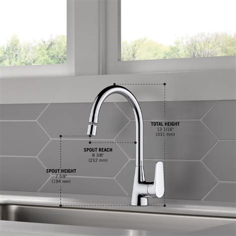 Ixa Jive Deck Mount Kitchen Faucet | Delta Faucet Kitchen taps | 44001-SQ