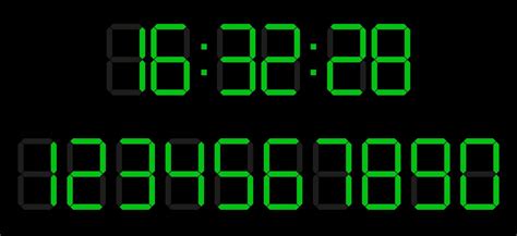 Image result for LED Digital Clock Numbers