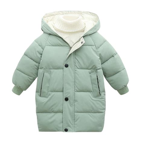Little Girls Down Jacket With Thick Quilted Winter Mid Length Coat ...