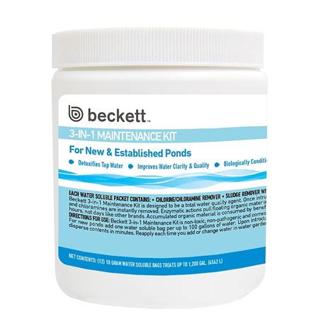 Beckett Beckett 3-in-1 Maintenance Kit - Chlorine Remover, Sludge ...