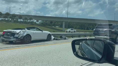 Multi-car crash involving overturned truck on I-95 south ...