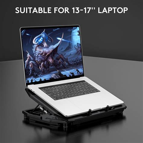 Havit RGB Laptop Cooling Pad 5 Fans with Phone Stand Gaming Laptop ...