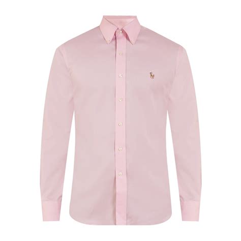 Buy Men Pink Solid Button-Down Logo Shirt Online at The Collective - 913447