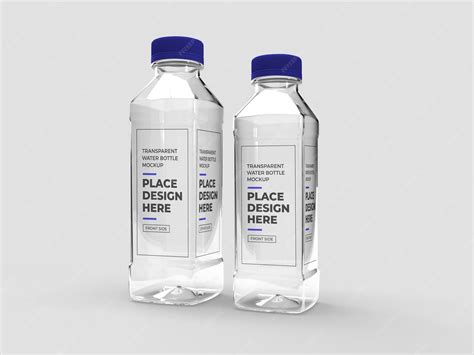 Premium PSD | Realistic transparent plastic bottle mockup