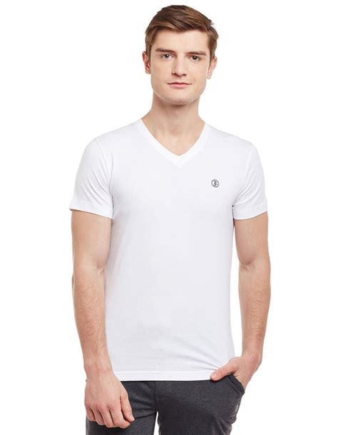 Buy Bodyactive Men White Cotton V-Neck T-Shirt-TS13-WHT Online | Bodycare