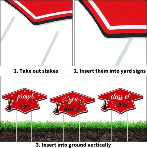 Buy Aneco Waterproof 2022 Grad Yard Signs Plastic Graduation Yard Signs ...