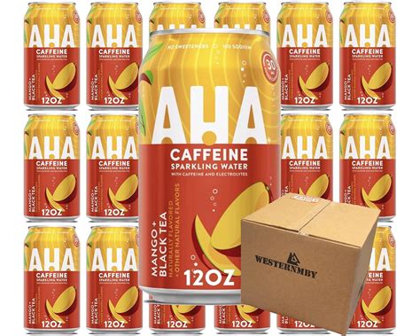 Buy AHA Mango Black Tea Cans, 12 fl oz, 18 cans Online at Lowest Price ...