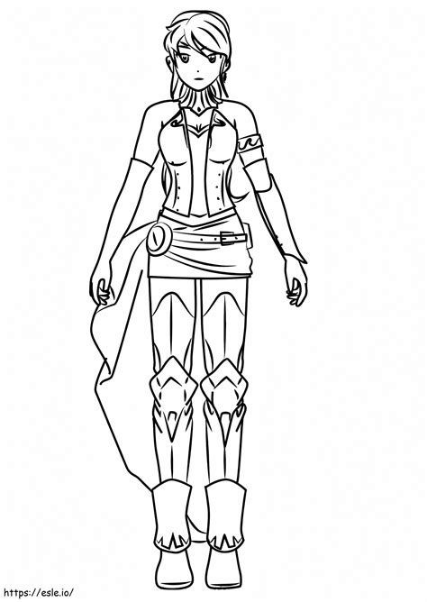 Pyrrha Nikos From RWBY coloring page