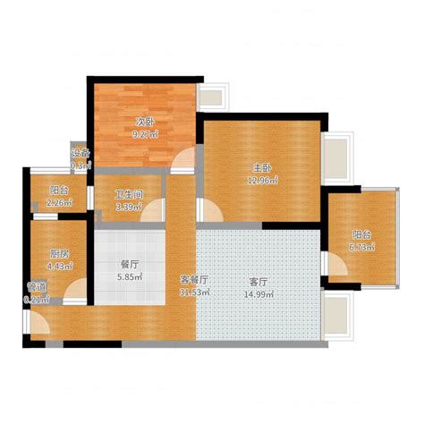 54平方2室一厅装修图,二手房装修翻新效果图,50平米两室一厅简装图_大山谷图库