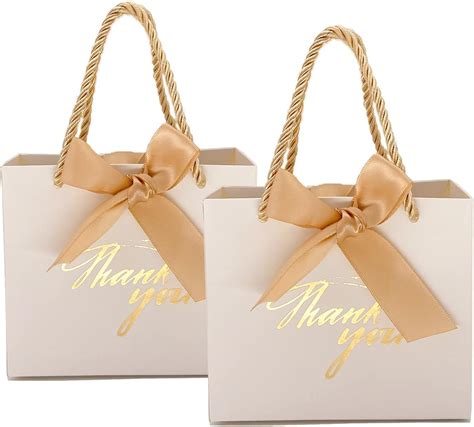Amazon.com: Honoson 60 Pcs Small Thank You Gift Bags with Handles 4 x 2 ...