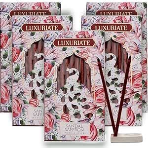 LUXURIATE Sandal and Saffron Bambooless Incense | Chandan Agarbatti ...