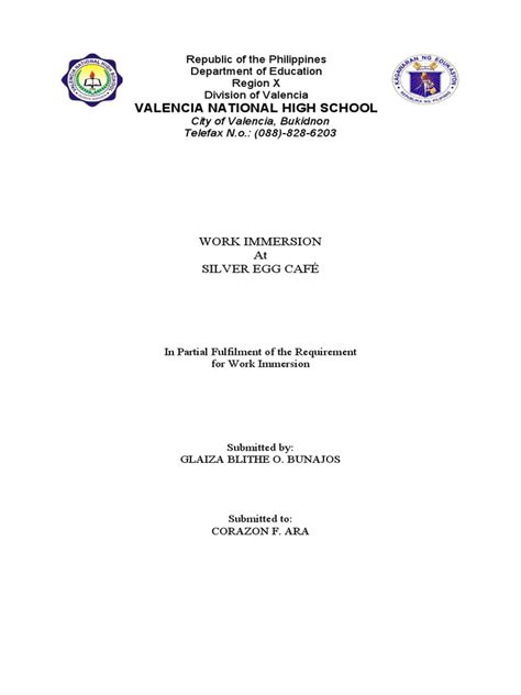 Image result for Work Immersion Project Proposal Sample