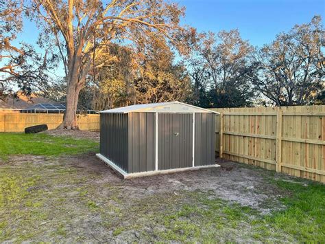 10x10 Metal Storage Shed with Floor (Optional)
