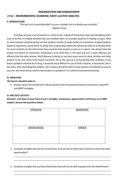 Image result for Environmental Scanning Using SWOT