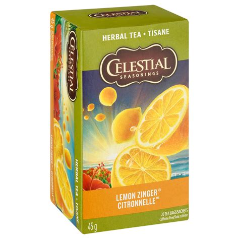 Celestial Seasonings Lemon Zinger Herbal Tea - 20 CT 6 Pack ...