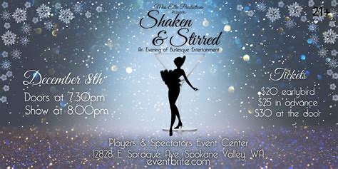 Shaken & Stirred: An Evening of Burlesque Entertainment, Players ...